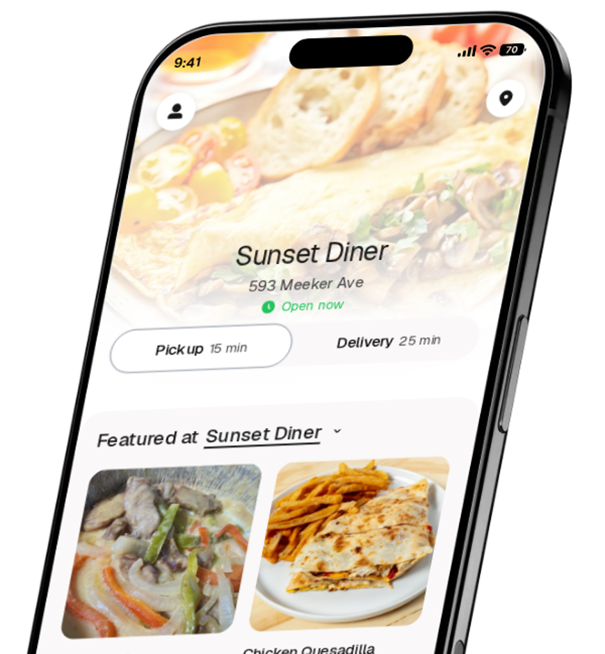 Sunset Diner app preview
