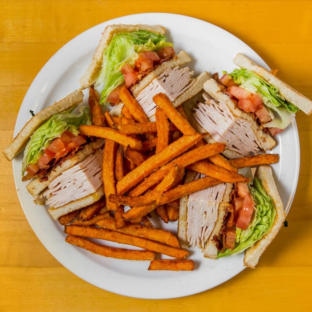 Sliced Turkey Triple Decker.