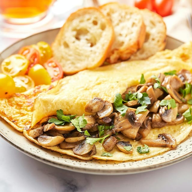Mushrooms & Cheese Omelet.